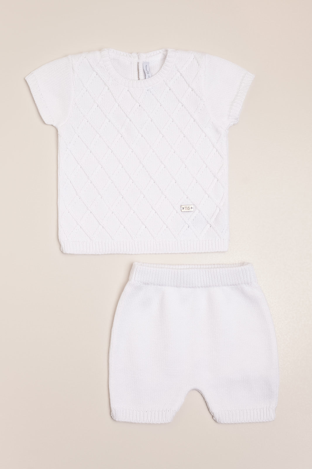 Baby Boy Two-Piece Knitwear Short-Sleeve Set