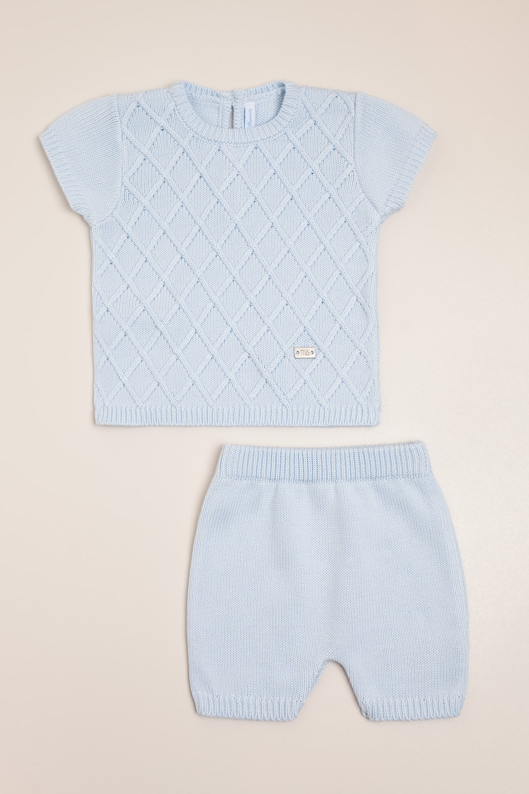 Baby Boy Two-Piece Knitwear Short-Sleeve Set