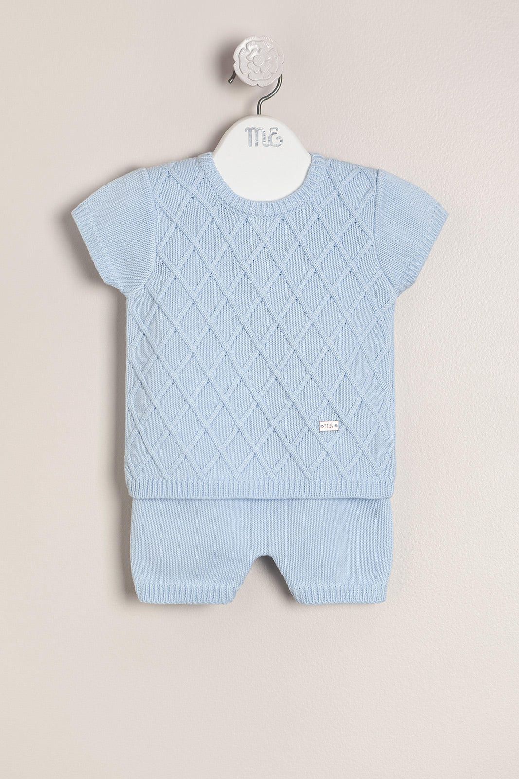 Baby Boy Two-Piece Knitwear Short-Sleeve Set