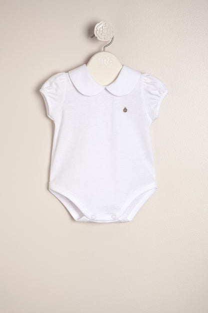 Short Sleeved Bodysuit with Collar