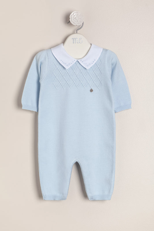 Baby Knit Long Sleeve Embroidered One-Piece